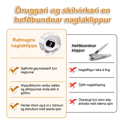 Rafmagns naglaklippa með ljós