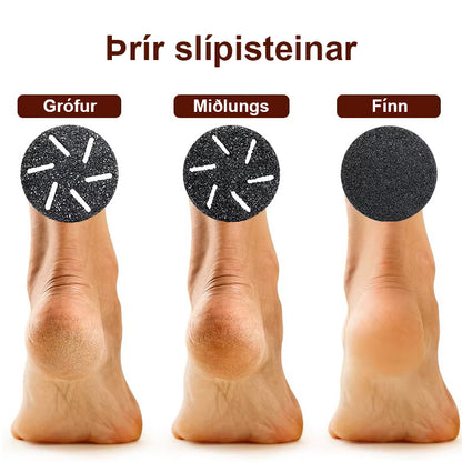 Rafknúin fótaþjöl með innbyggðri ryksugu