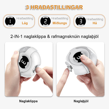 Rafmagns naglaklippa með ljós