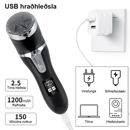 Rafknúin fótaþjöl með innbyggðri ryksugu
